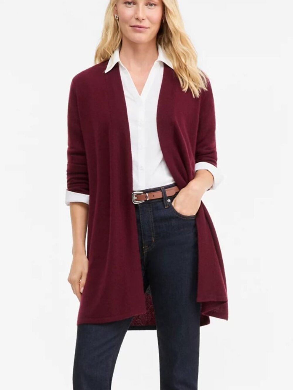 Charter Club Luxury 100% Cashmere Open-Front Long Cardigan